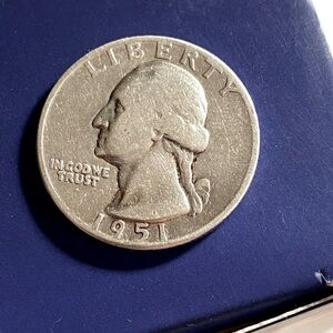1951 Silver Washington Quarter 90% Coin G VG Condition